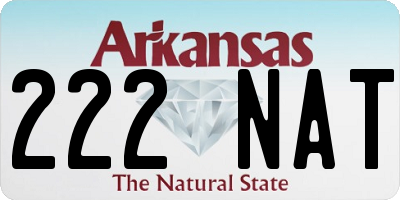 AR license plate 222NAT