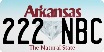 AR license plate 222NBC