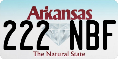 AR license plate 222NBF