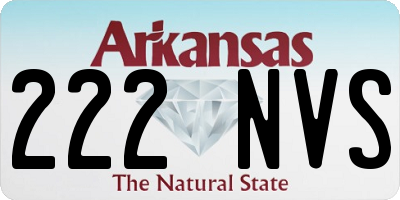 AR license plate 222NVS