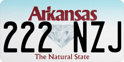 AR license plate 222NZJ