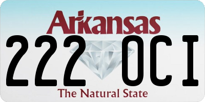 AR license plate 222OCI