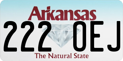 AR license plate 222OEJ