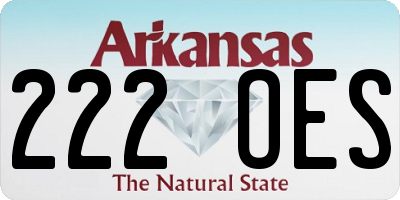 AR license plate 222OES