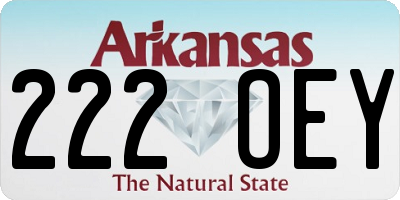 AR license plate 222OEY