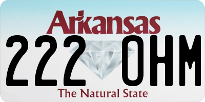 AR license plate 222OHM