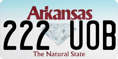 AR license plate 222UOB