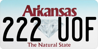 AR license plate 222UOF