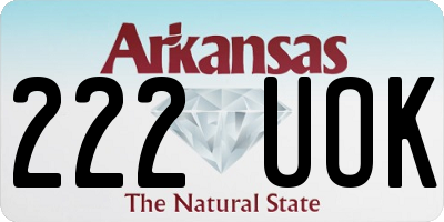 AR license plate 222UOK