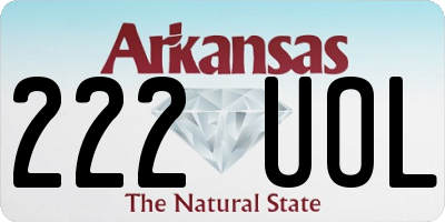 AR license plate 222UOL