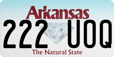 AR license plate 222UOQ