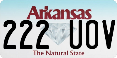 AR license plate 222UOV