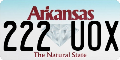 AR license plate 222UOX