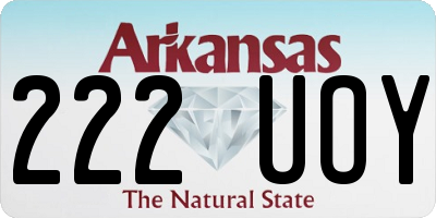 AR license plate 222UOY