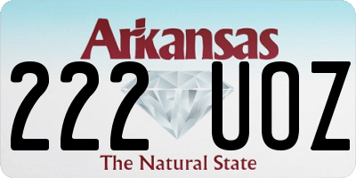 AR license plate 222UOZ