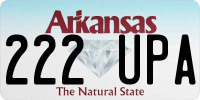 AR license plate 222UPA