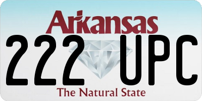AR license plate 222UPC