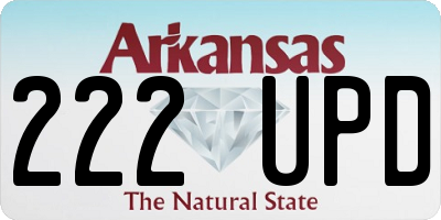 AR license plate 222UPD