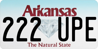 AR license plate 222UPE