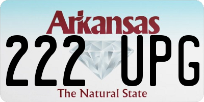 AR license plate 222UPG