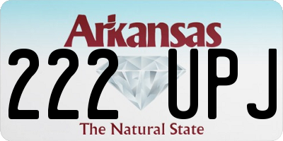 AR license plate 222UPJ