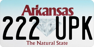 AR license plate 222UPK