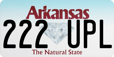 AR license plate 222UPL