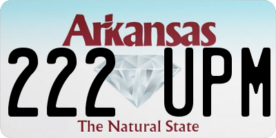 AR license plate 222UPM