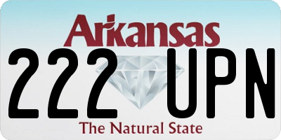 AR license plate 222UPN