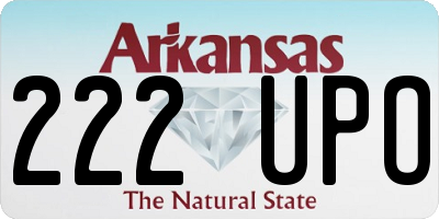 AR license plate 222UPO