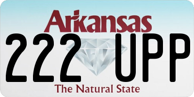 AR license plate 222UPP