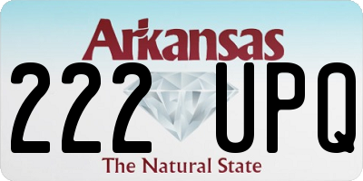 AR license plate 222UPQ