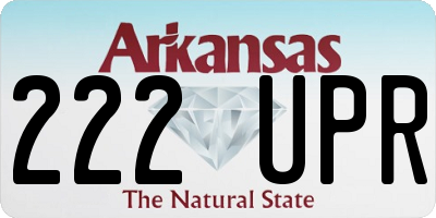 AR license plate 222UPR
