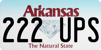 AR license plate 222UPS