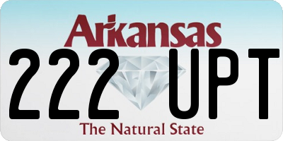 AR license plate 222UPT