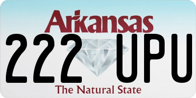 AR license plate 222UPU