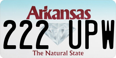 AR license plate 222UPW