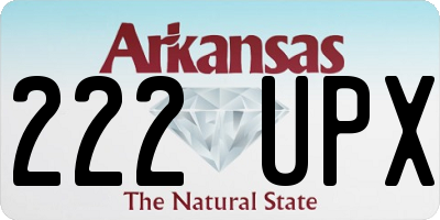 AR license plate 222UPX