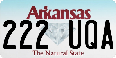 AR license plate 222UQA