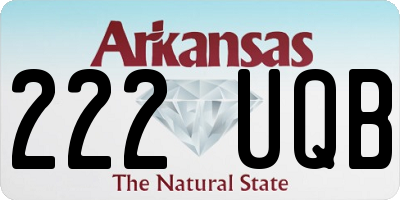 AR license plate 222UQB