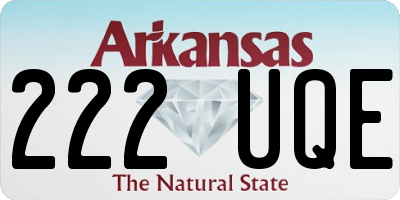 AR license plate 222UQE