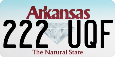 AR license plate 222UQF