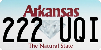 AR license plate 222UQI