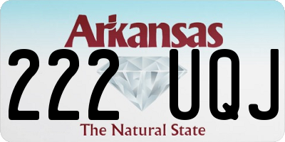 AR license plate 222UQJ