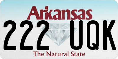 AR license plate 222UQK