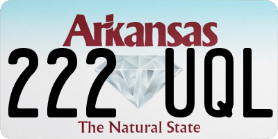 AR license plate 222UQL