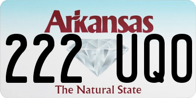 AR license plate 222UQO
