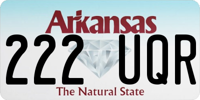 AR license plate 222UQR