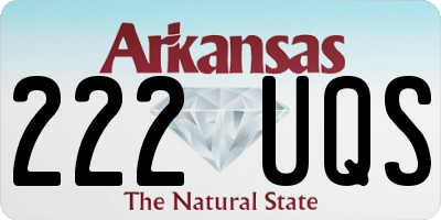 AR license plate 222UQS