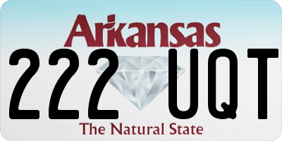 AR license plate 222UQT